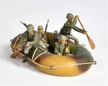 Elastolin, Schlauchboot mit Soldaten