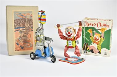 Modern Toys, Circus Clown + NBN, Elefant auf Dreirad