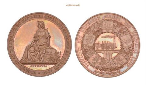 Brandenburg Preussen, Friedrich Wilhelm IV., 1840-1861, Bronzemedaille, 1844