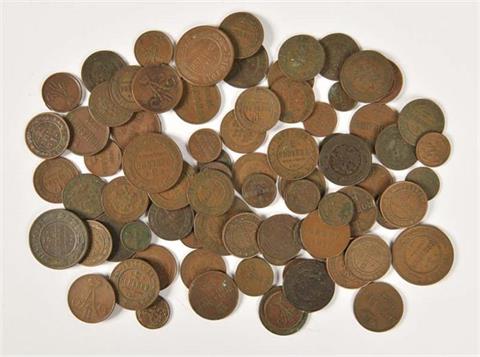 Russland, Lot von Kupfermünzen, meist 19.Jhd.