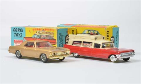 Corgi Toys, Buick Rivera Nr. 245 + Superior Ambulance Nr. 437