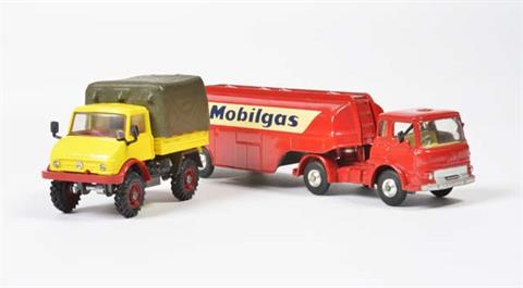 Corgi Toys, Unimog 406 + Major "Mobilgas" LKW