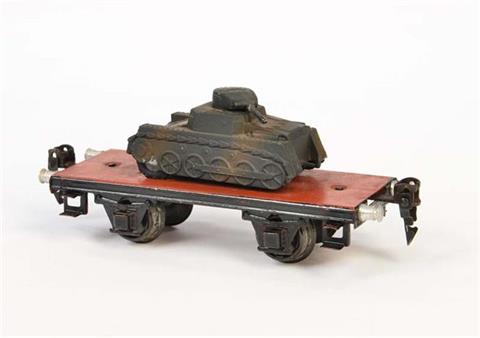 Märklin, Platttformwagen mit Guss Panzer