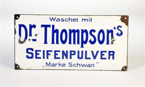 Emailleschild "Dr. Thompson's Seifenpulver"