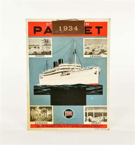 Schiffsplakat für Kalender 1934